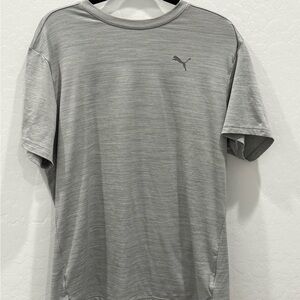 Puma Men's Heather Gray Short Sleeve Tee